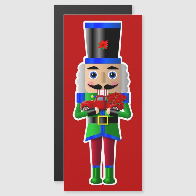 Nutcracker con un pequeño camión rojo (Anverso/Reverso)