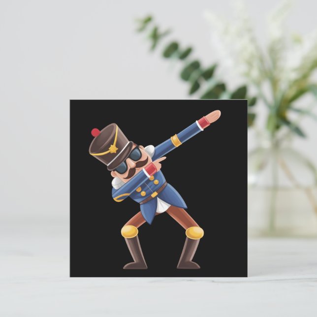 Nutcracker de Navidad con Dabbing Fiesta Navideña (Anverso de pie)