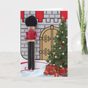 Nutcracker en la entrada del castillo para Navidad