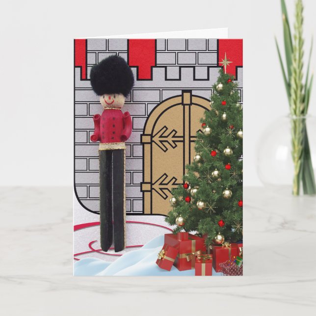 Nutcracker en la entrada del castillo para Navidad (Anverso)