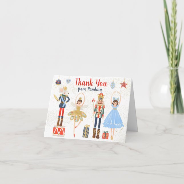 Nutcracker Gracias Nota Stationery (Anverso)
