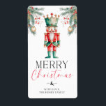 Nutcracker Merry Christmas Gift Tag Pegatinas<br><div class="desc">Estos alegres pegatinas de etiquetas de regalo de Navidad son la adición perfecta a tus regalos de vacaciones. Las etiquetas se pueden personalizar con tu nombre. Para una personalización más avanzada de este diseño,  simplemente seleccione el botón "Personalizar" de arriba.</div>