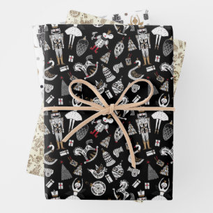 Nutcracker Suite Trio Navidades envolver papel
