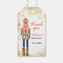 Nutcracker Winter Baby Shower Gracias Etiqueta