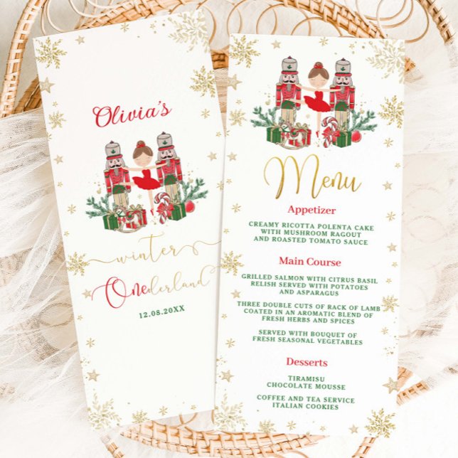 Nutcracker Winter Onederland 1st Birthday Menu (Subido por el creador)