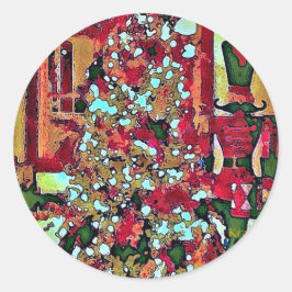 Nutcracker y Pegatinas de la Ronda de Árboles de N