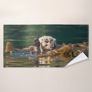 Nutria de mar que agita