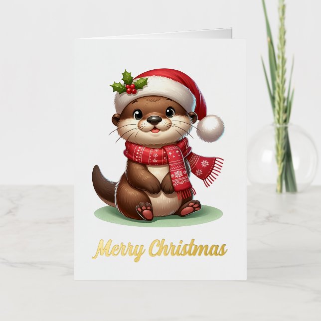Nutria de Navidad Adorable  (Anverso)