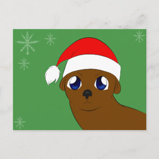 nutria en un gorra Navidad