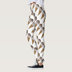 Nutty Buddy Vainilla Helado Cone Foodie Leggings