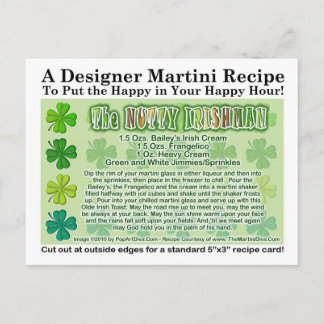 Nutty Irishman Tarjeta Martini para San Patricio