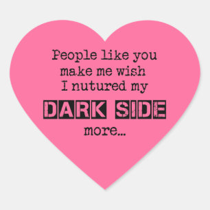 Nuture my Dark Side Heart Pegatinas