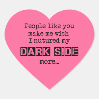 Nuture my Dark Side Heart Pegatinas