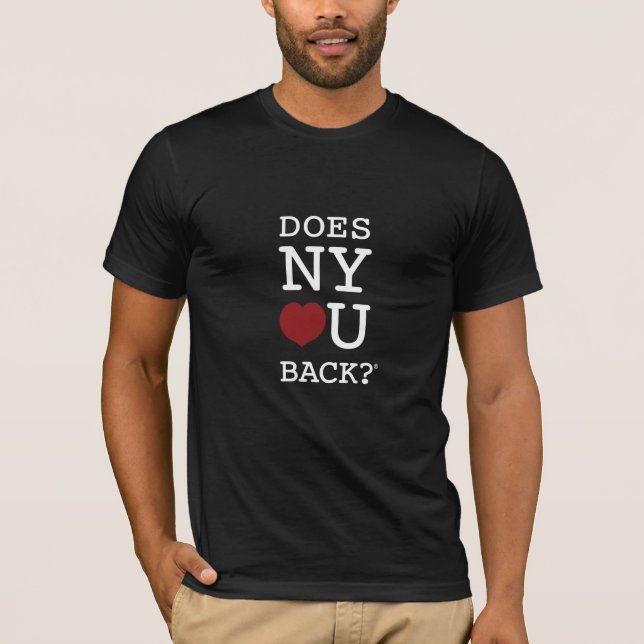 ¿NY [CORAZÓN] U APOYA? camisetas negras/oscuras (Anverso)