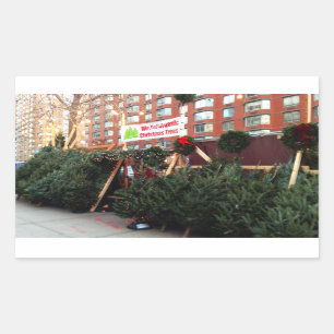 NYC Árboles de Navidad Orgánicos Árboles Pegatinas