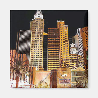 NYC en el imán nocturno