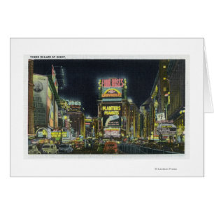 NYC, New York View of Times Square en la noche nº