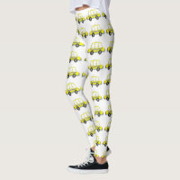 NYC New York Yellow Checkered Taxi Cab Leggings