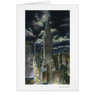 NYC, nuevo edificio de YorkChrysler en la noche #
