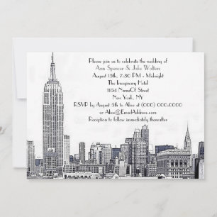 NYC Skyline 01 Invitación a la boda 2