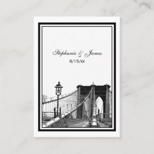 NYC Skyline Bklyn Bridge #2 Tarjetas De Escolta Et