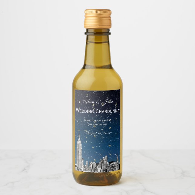 NYC Skyline Etched Starry Blue Gradient BG (Anverso)