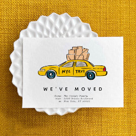 NYC Taxi Amarillo Nos hemos mudado de Invitaciones