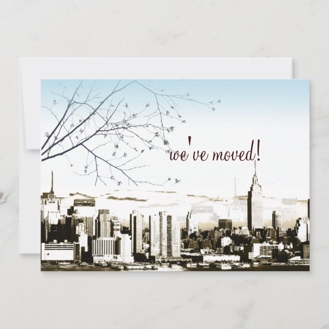 NYC/torres gemelas invitación en movimiento (Anverso)