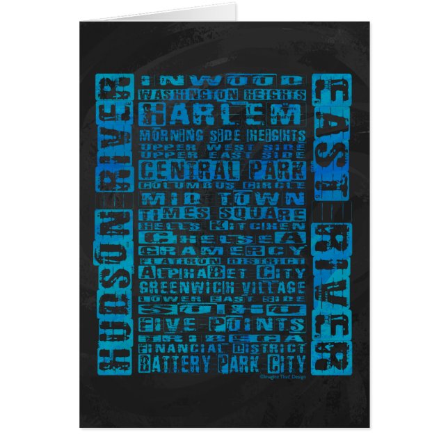 NYC Vecindarios Azul (Frente)