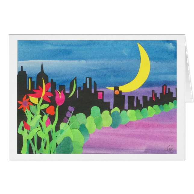 NYC verde en la noche II 07-09 (Anverso (Horizontal))