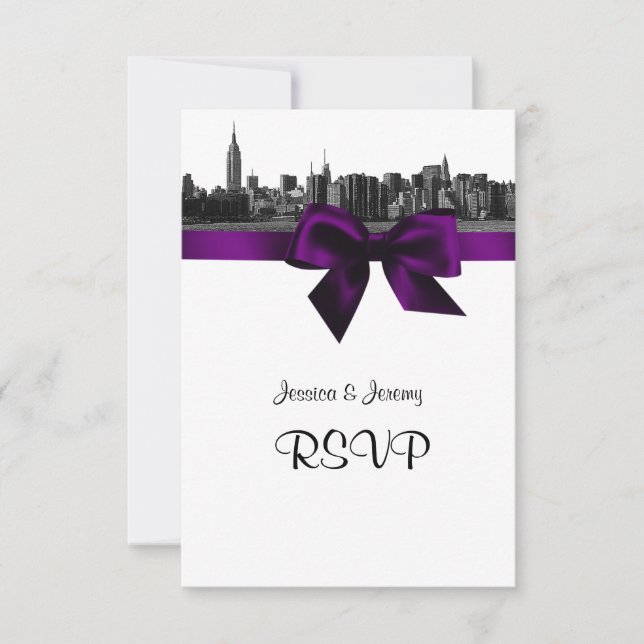 NYC Wide Skyline Etched BW Purple RSVP 1 (Anverso)
