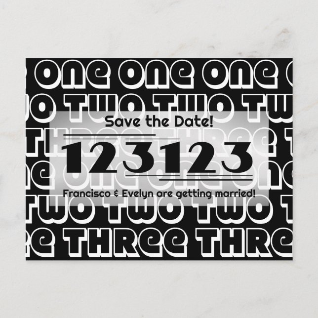 NYE 2023 123123 Boda Guardar la postal de fecha (Anverso)