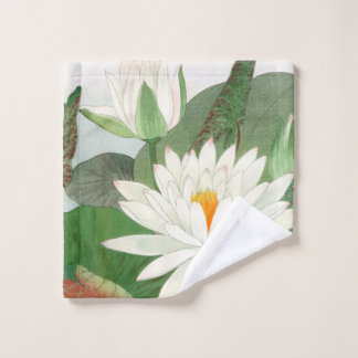 Nymphaea lotus, grabado en madera japonés, 1917