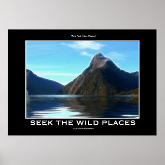 NZ Miter Poster de arte motivacional escénico
