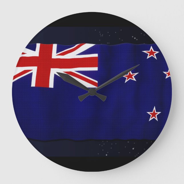 NZ - Reloj de pared patriótico orgulloso de la (Anverso)