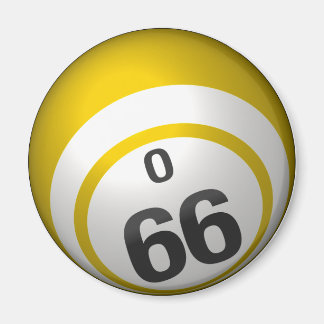 O 66 imán de bolas de bingo