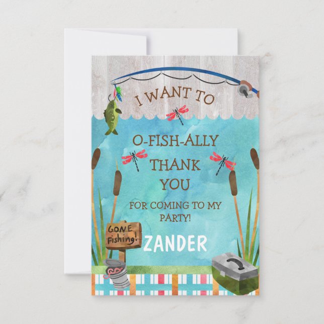 O aliado de los peces Gracias tarjeta (Anverso)