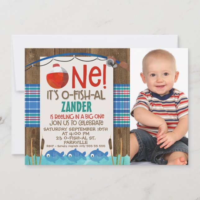 O aliado de peces una invitación para cumpleaños d (Anverso)