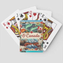 O Canada Collage – Cartas de juego patrióticas vin