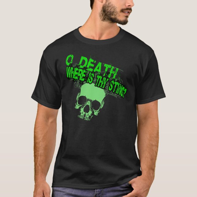 O Death Where Is Thy Sting (Chicos, camiseta básic (Anverso)