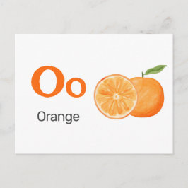 O es para Naranja - Tarjeta Flash Alphabet