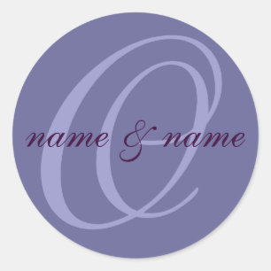 O etiqueta de monograma - personalizar nombres