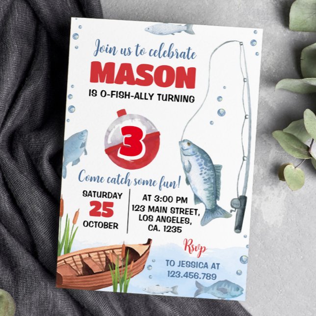 O Fish Ally Fisherman Cumpleaños Party Invitación (Subido por el creador)