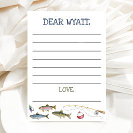 O-Fish-Ally Pescador 1er cumpleaños Tarjeta de cáp