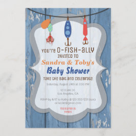 O-FISH-ALLY que pesca la invitación de Baby Shower