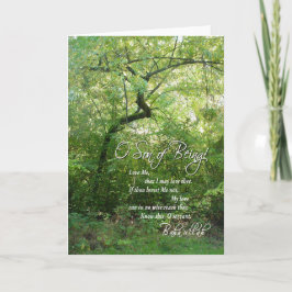 O Hijo de ser - árbol plegado - tarjeta de saludo