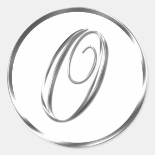O Monograma Sobre Plata Faux O Sello Favorito