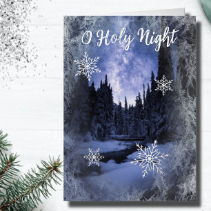 O Navidades Rústicos De Woodland De Noche Sagrada