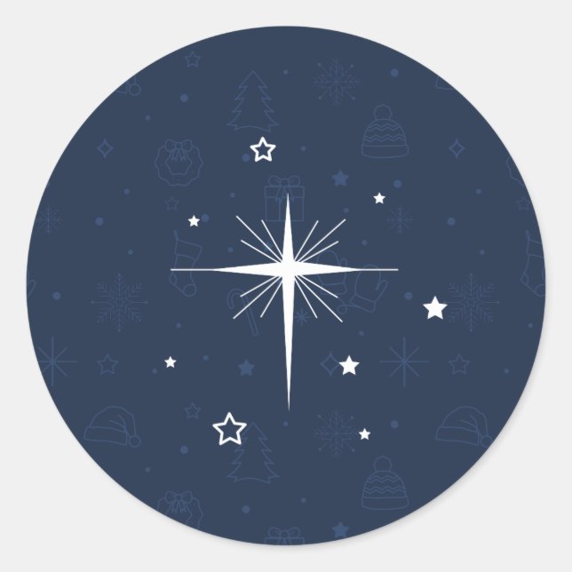 O' NOCHE SANTA / Pegatinas de Navidad (Anverso)