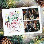 O Tarjeta de festividad de la carta de la sagrada<br><div class="desc">Coloridas y festivas 2 tarjetas de Navidades de galería de fotos.</div>
